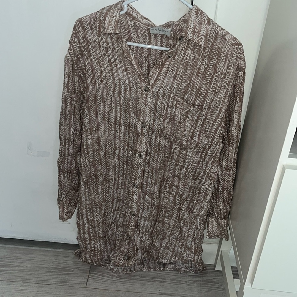 Forum Brown Long Sleeve Dress